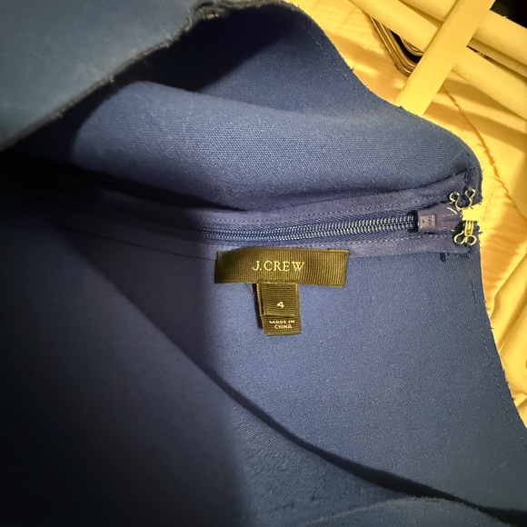 J. Crew Royal Blue Scalloped Mini Dress - Picture 4 of 4